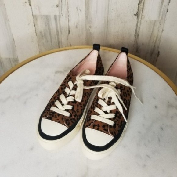 kate spade new york Kaia Leopard-Print Suede Platform Sneakers - Picture 4 of 8